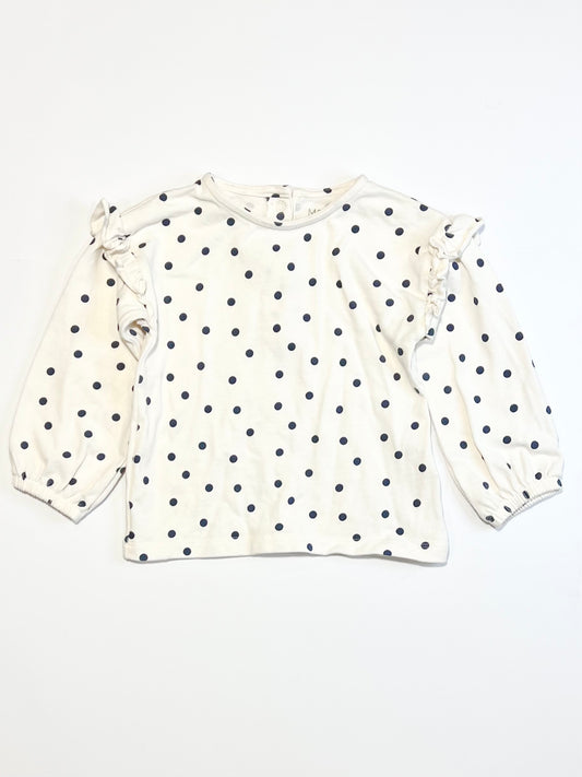Spotty ruffle top - Size 2