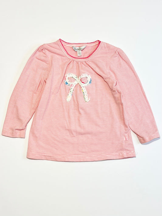 Striped bow top - Size 2