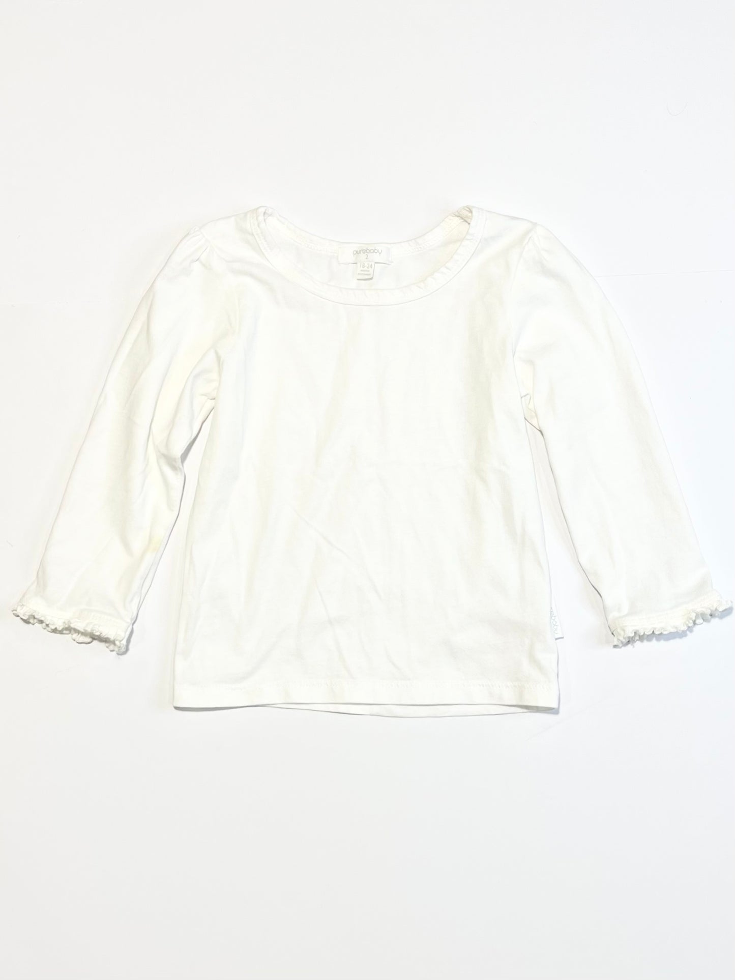 White ruffle top - Size 2