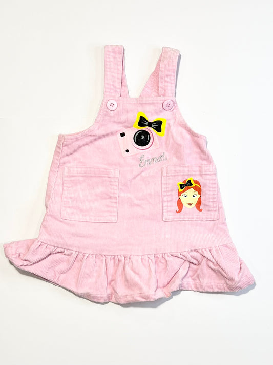 Pink corduroy pinafore - Size 2