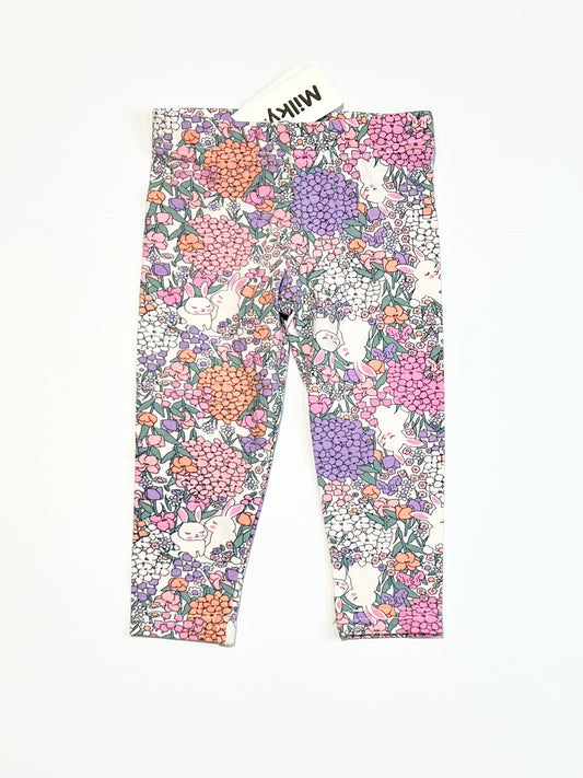 Floral bunny leggings brand new - Size 00