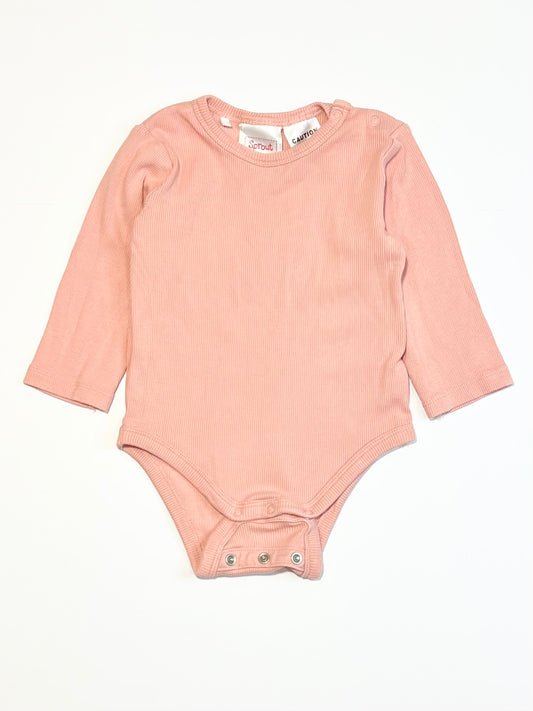 Pink ribbed bodysuit - Size 00