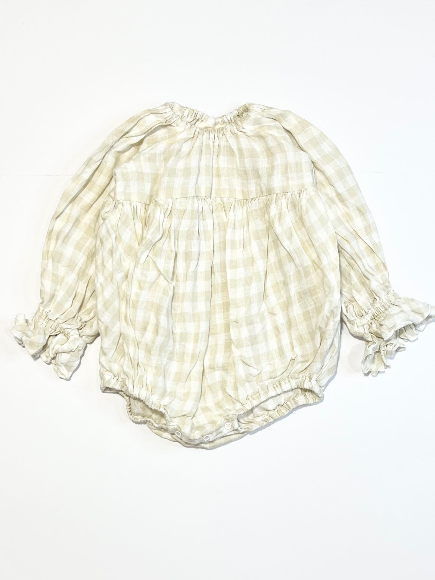 Gingham linen romper - Size 00