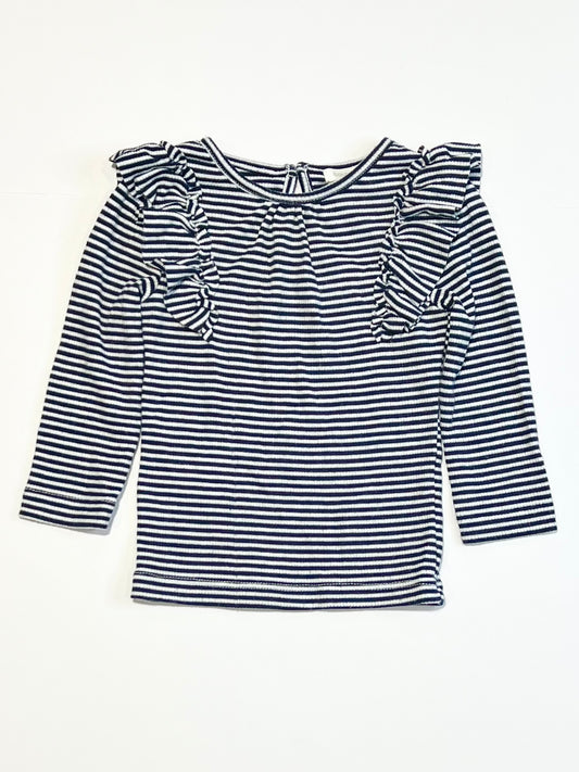 Ribbed ruffle top - Size 00