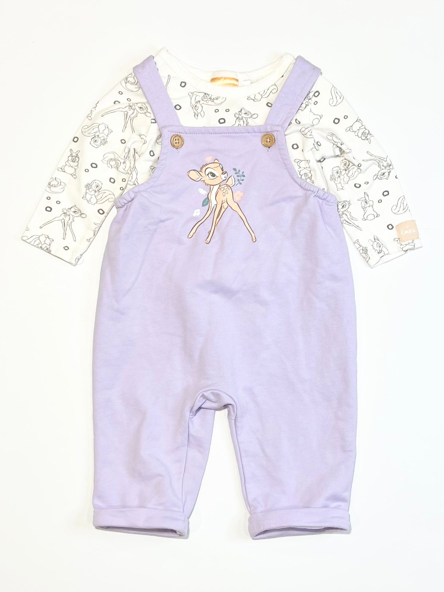 Purple Bambi overalls - Size 00