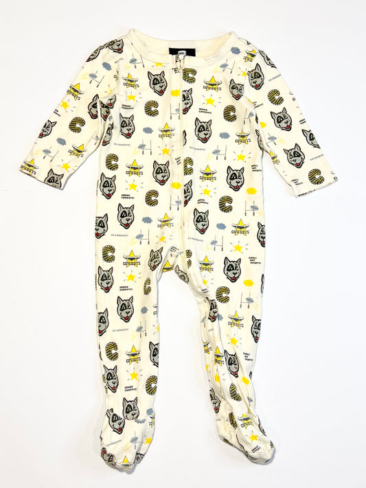 Nth QLD Cowboys zip onesie - Size 0