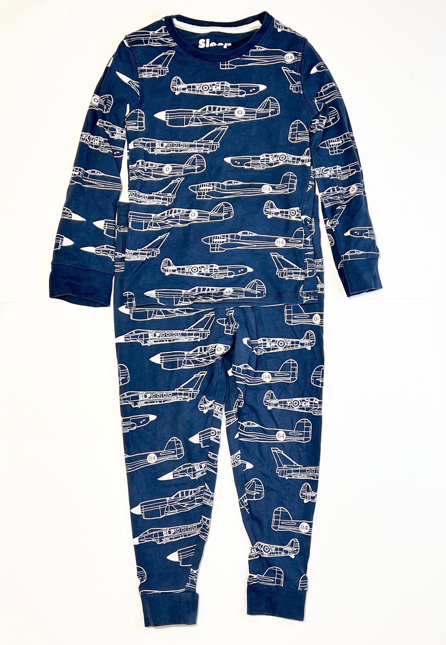 Jersey planes pyjamas - Size 3-4