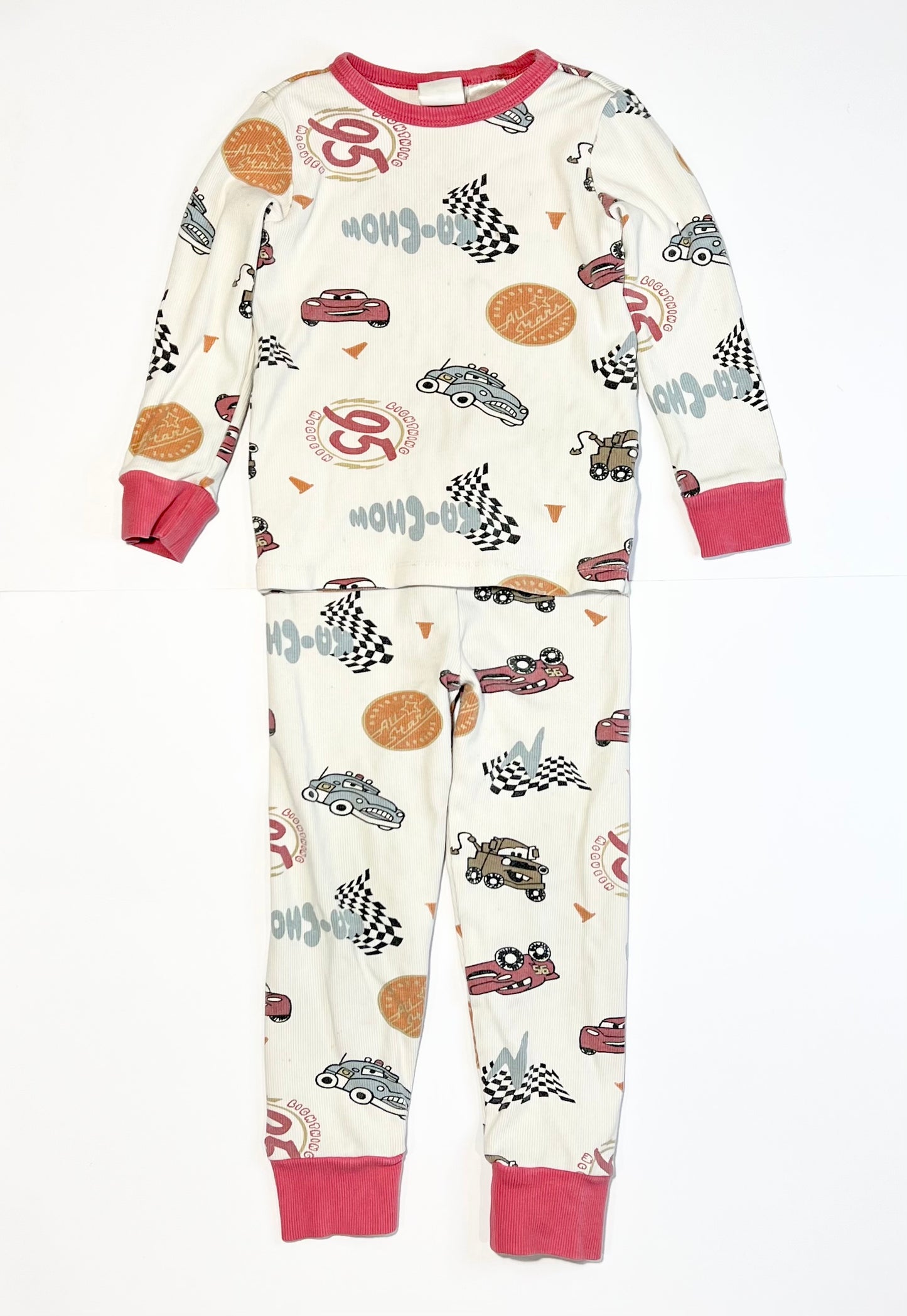 Ribbed Cars pyjamas - Size 3