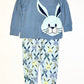 Blue bunny pyjamas - Size 3