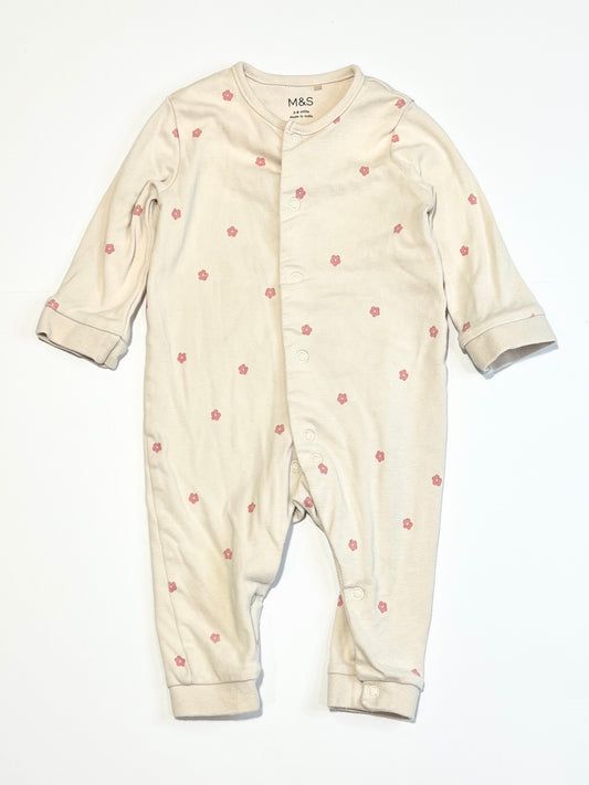 Floral ribbed onesie - Size 00