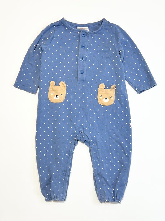 Blue spotty onesie - Size 00