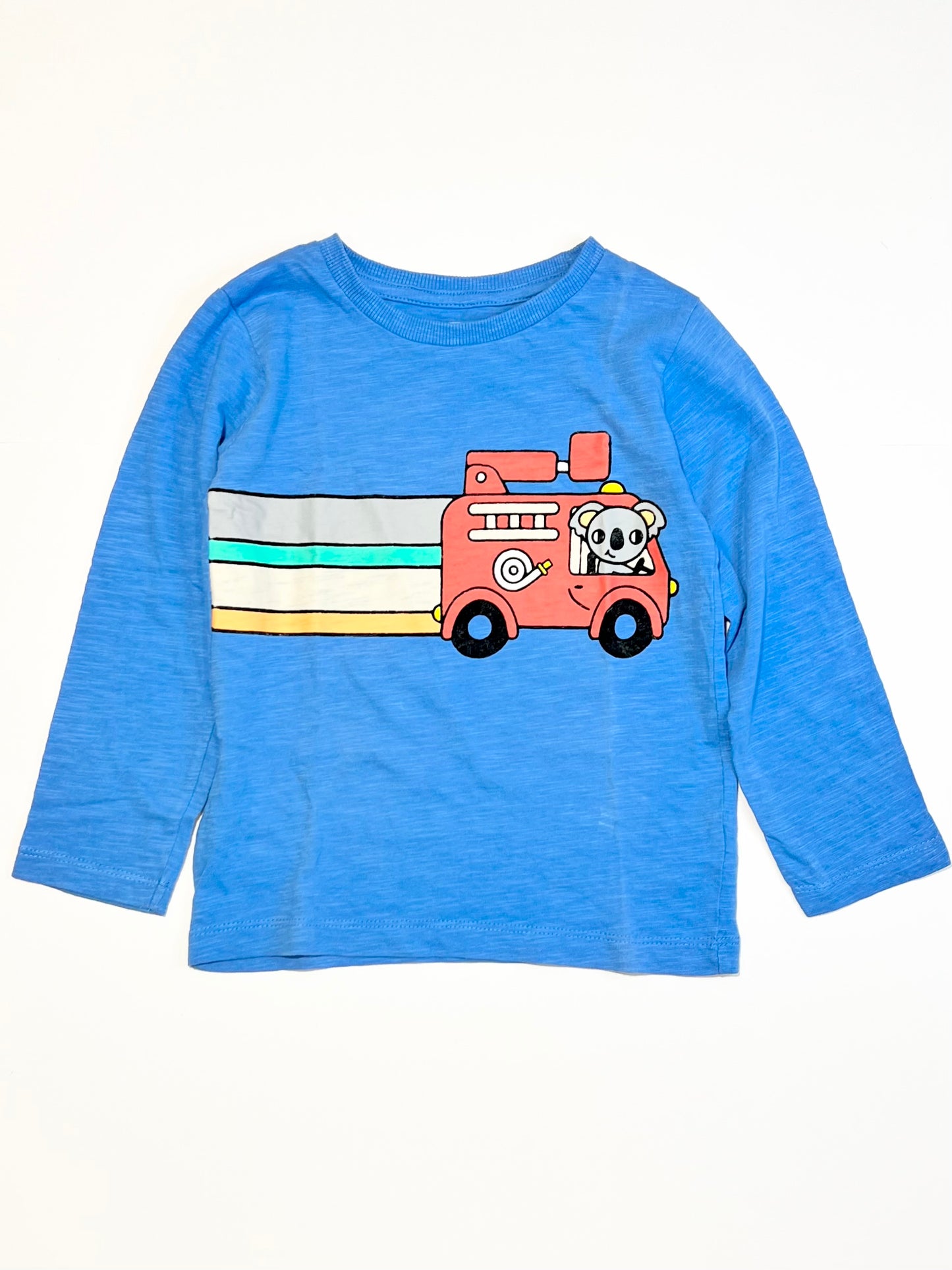 Blue fire truck top - Size 3-4