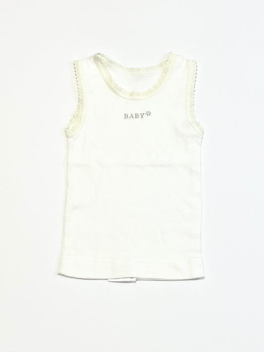 Embroidered baby singlet - Size 000
