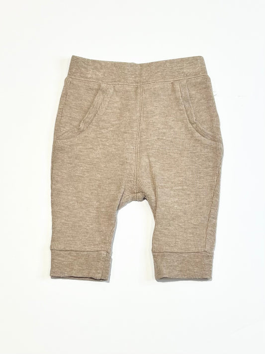 Brown waffle pants - Size 000