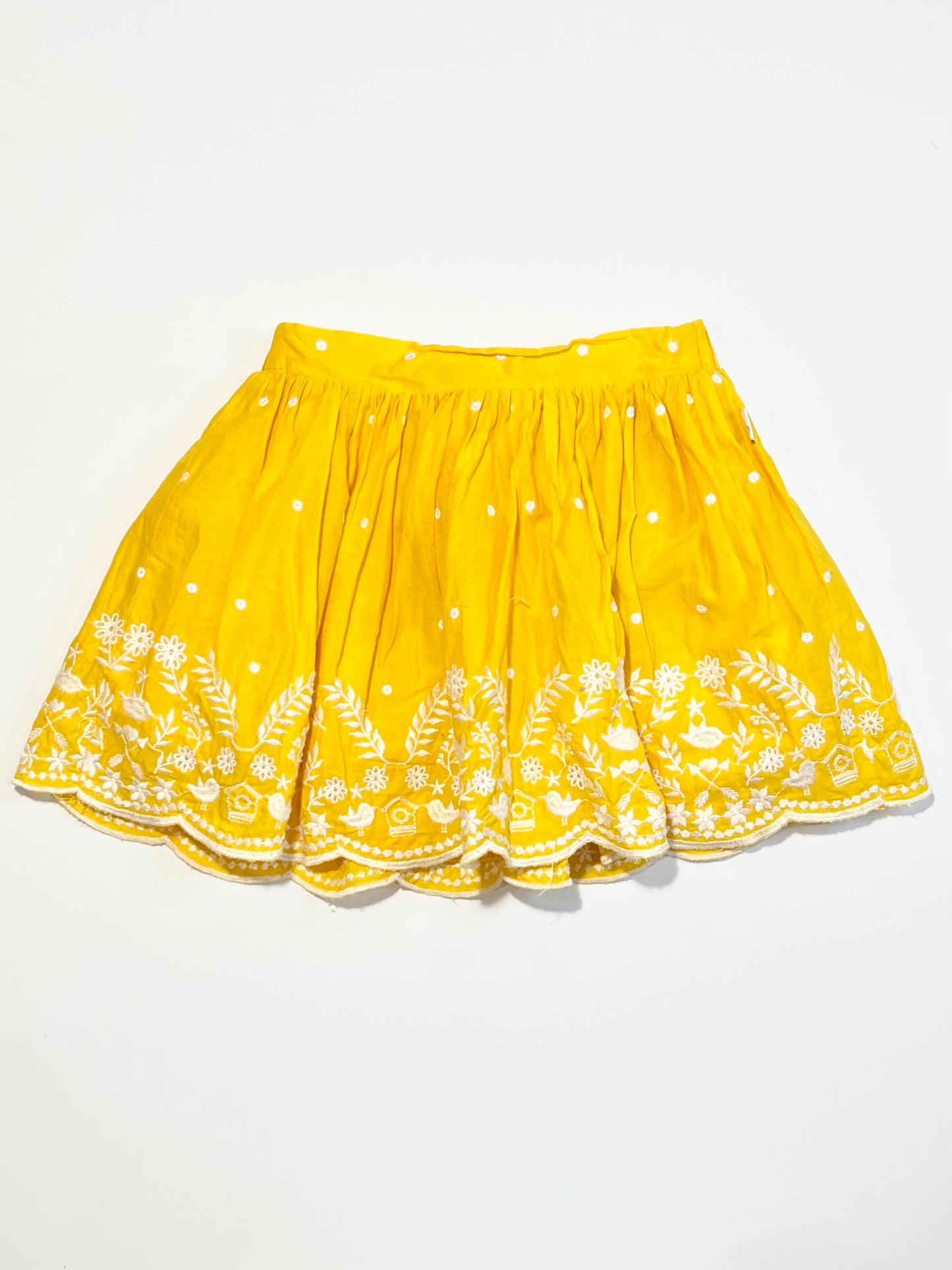 Yellow embroidered skirt - Size 3