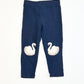 Navy swan leggings - Size 3