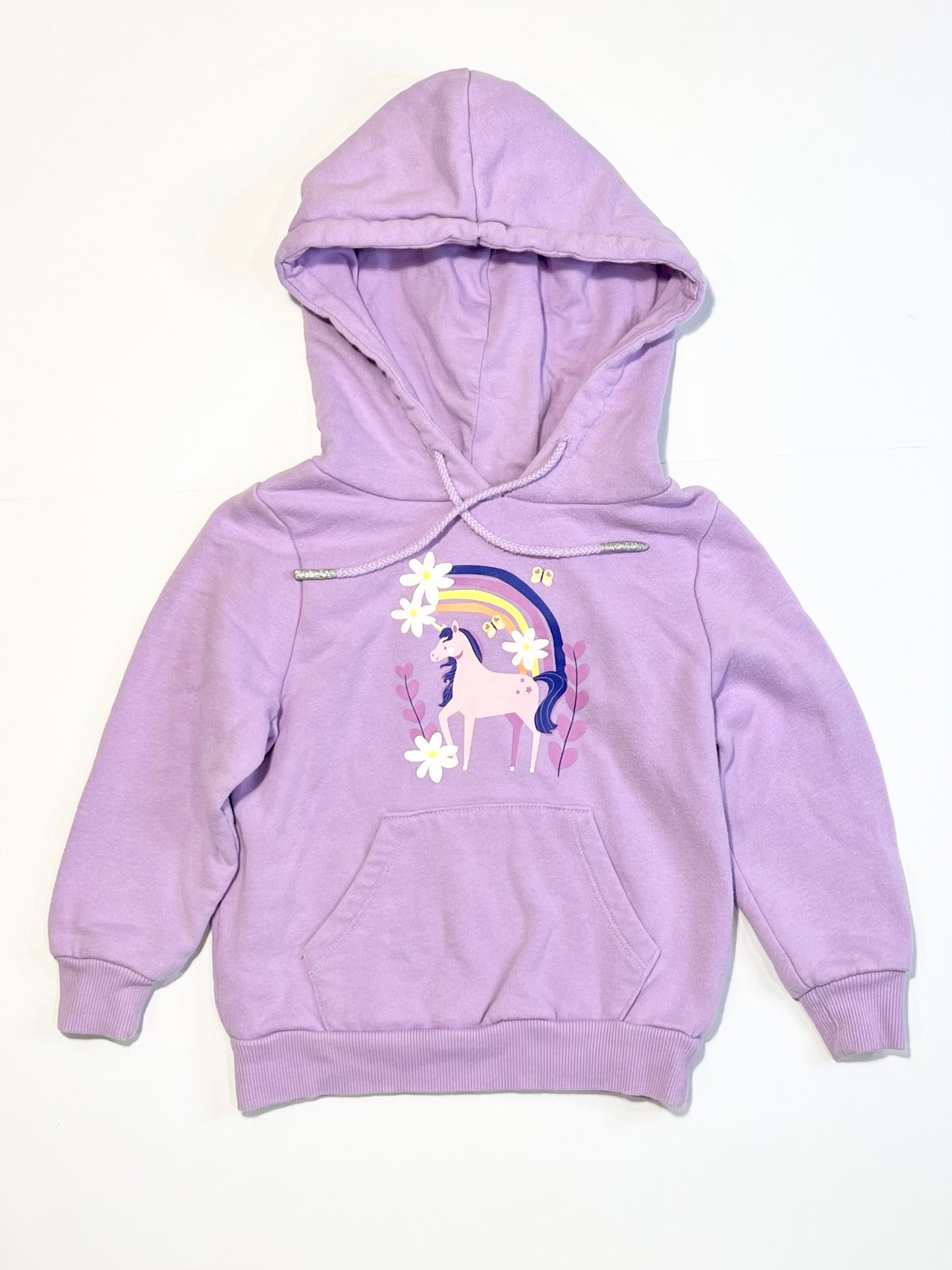 Purple unicorn hoodie - Size 3