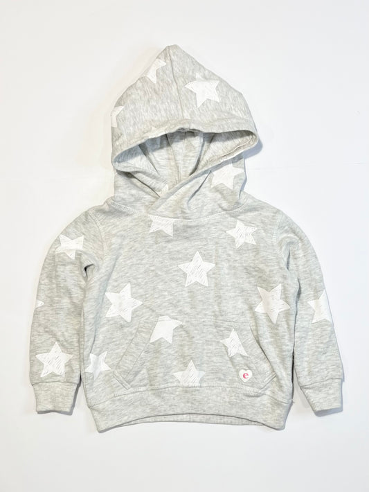 Grey stars hoodie - Size 3