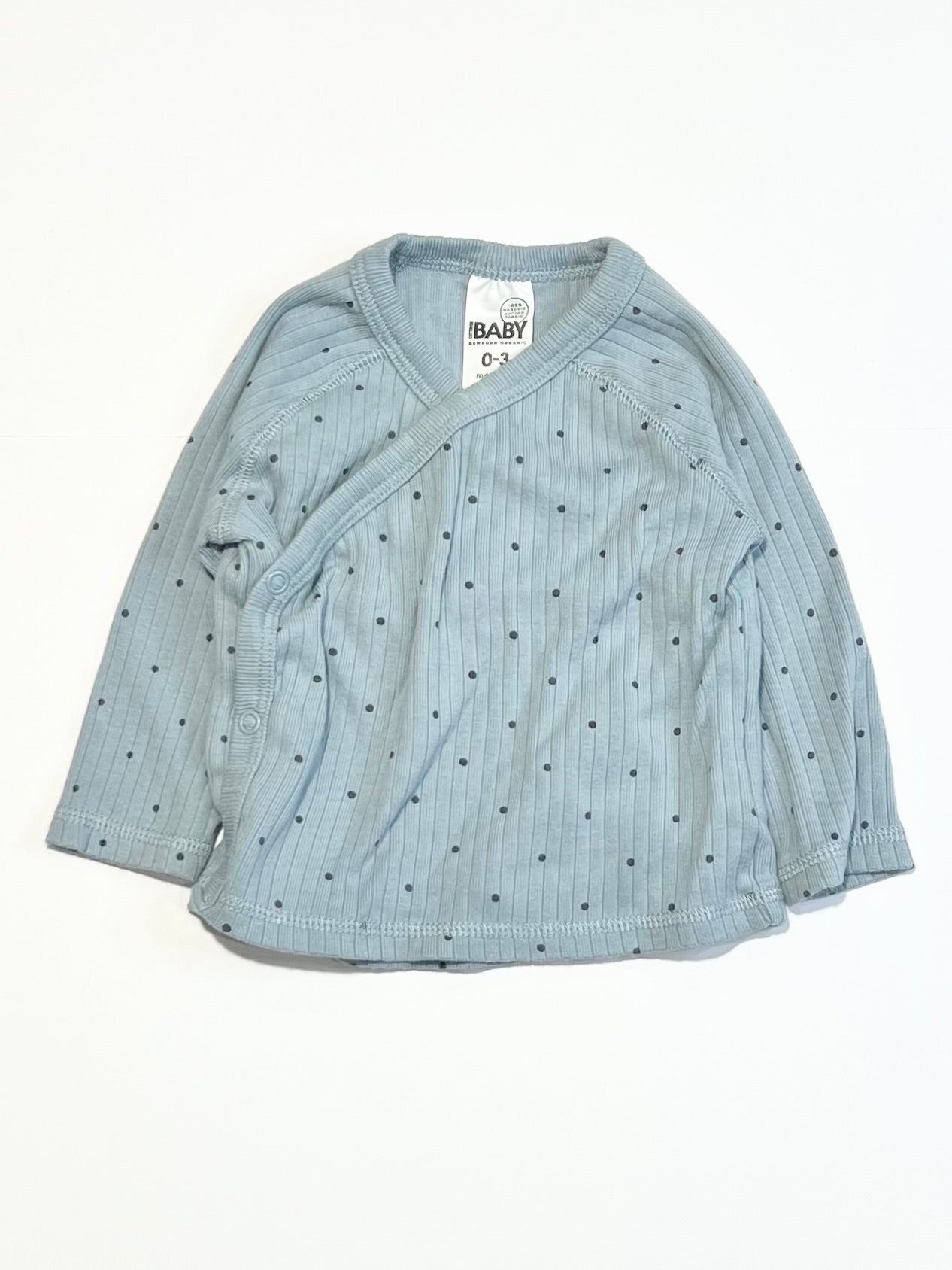 Ribbed cross-over top - Size 000