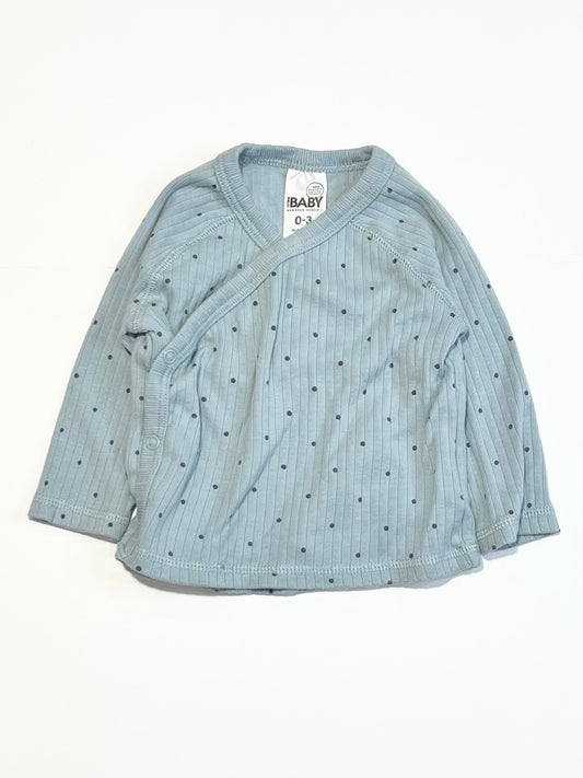 Ribbed cross-over top - Size 000