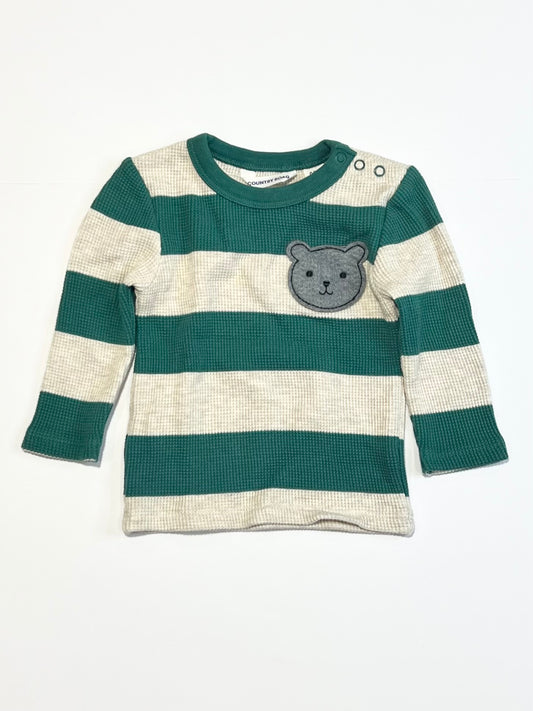 Striped waffle top - Size 000