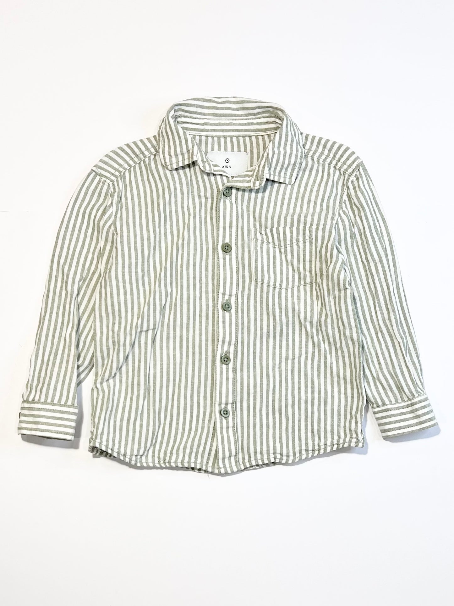 Striped woven shirt - Size 4