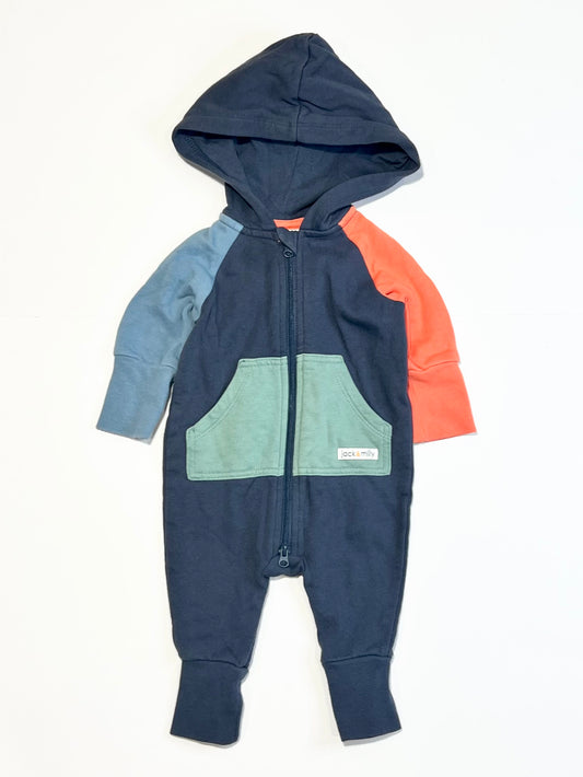 Block colour coverall - Size 000
