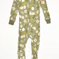 Ribbed floral zip onesie - Size 4
