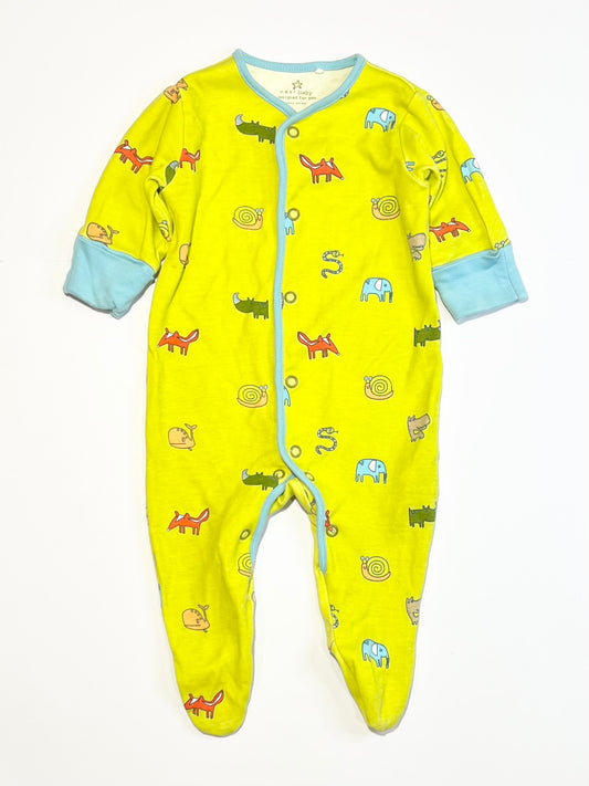 Green animals onesie - Size 000