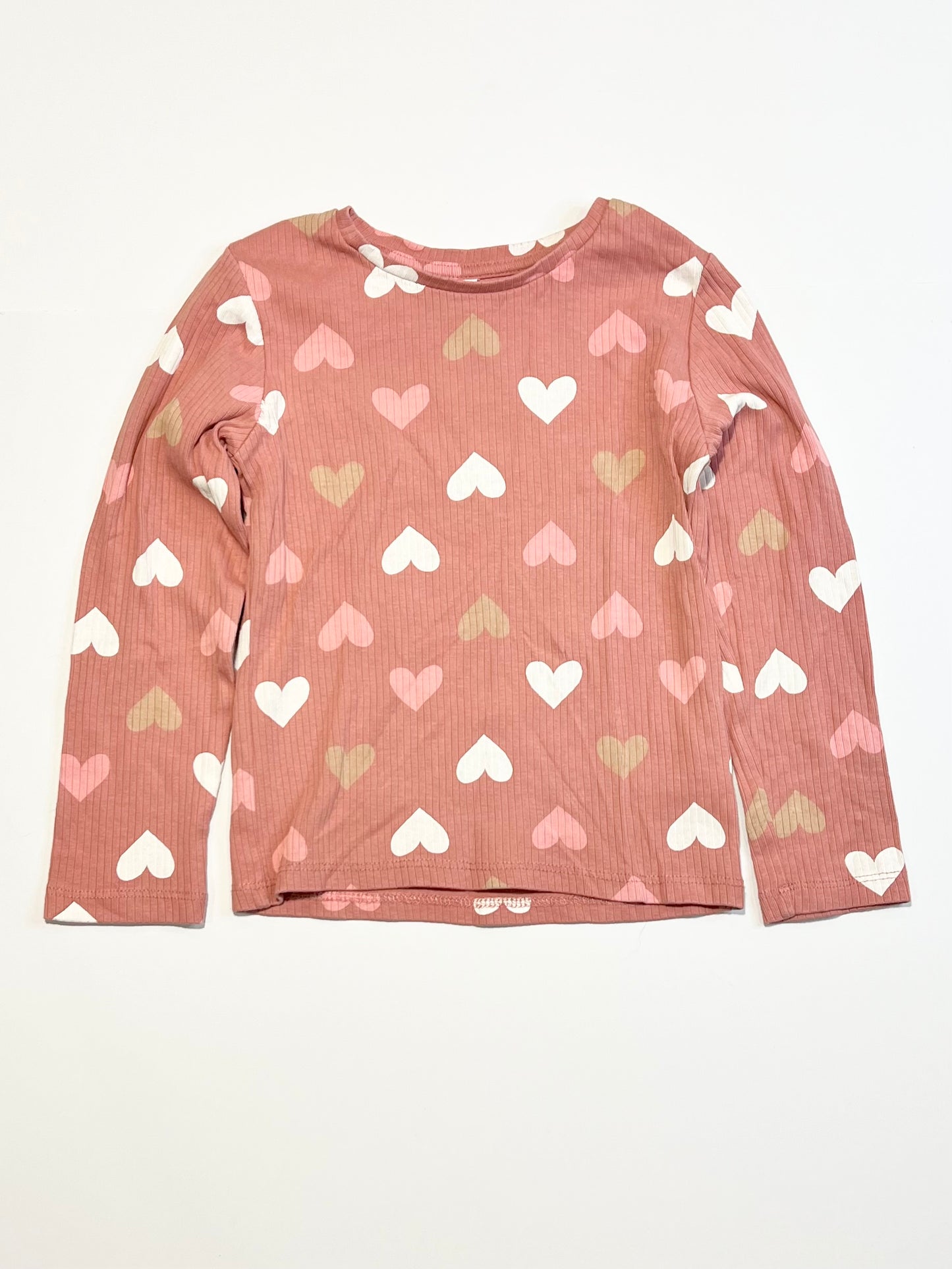 Ribbed hearts top - Size 4