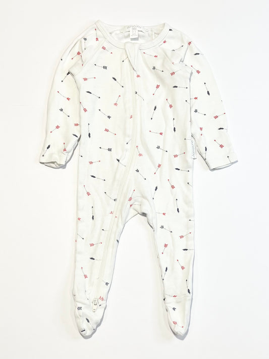 Ribbed arrows zip onesie - Size 000