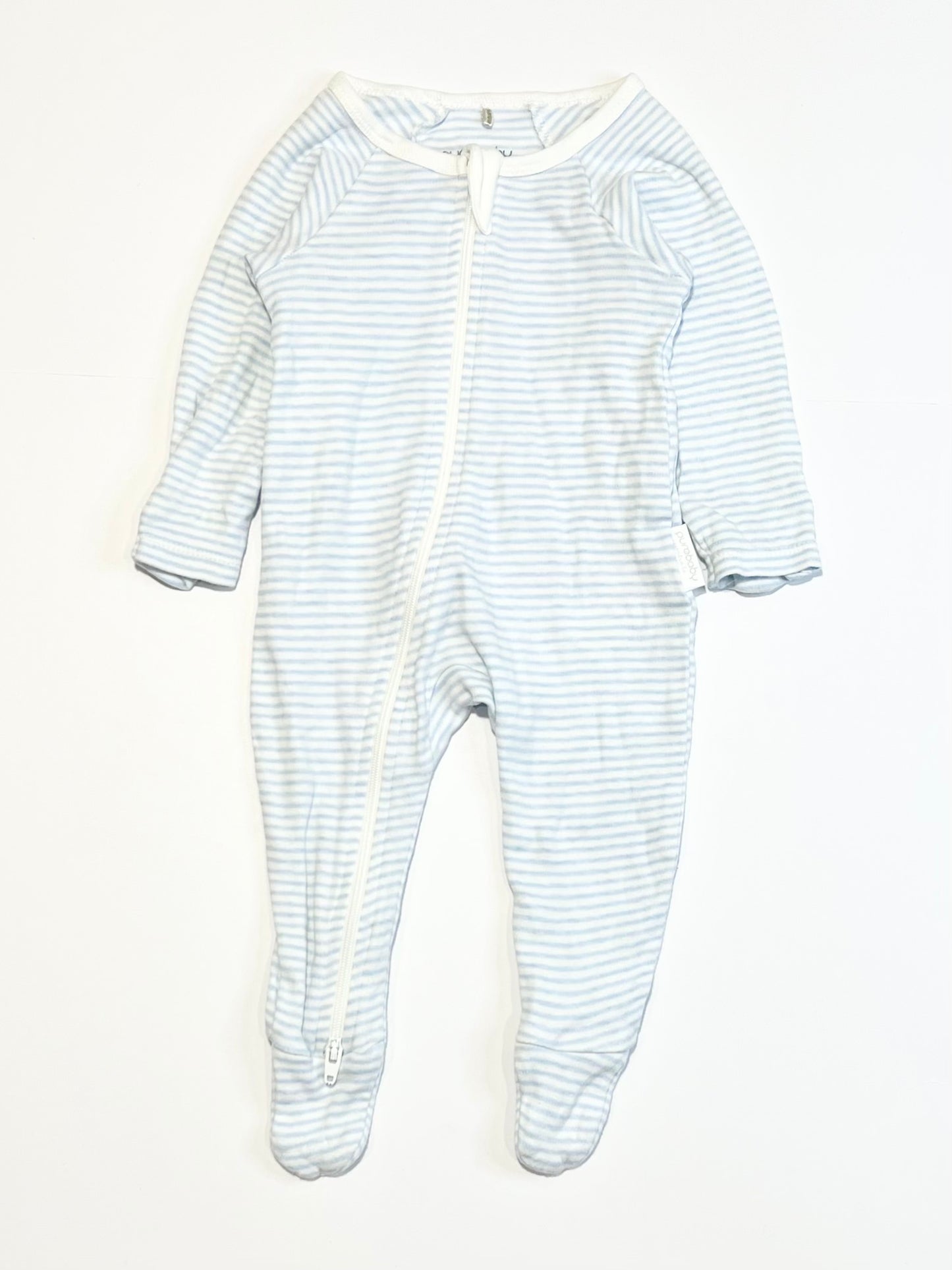 Striped zip onesie - Size 000