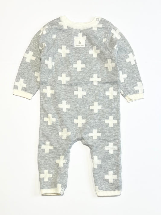 Grey knit onsie - Size 000