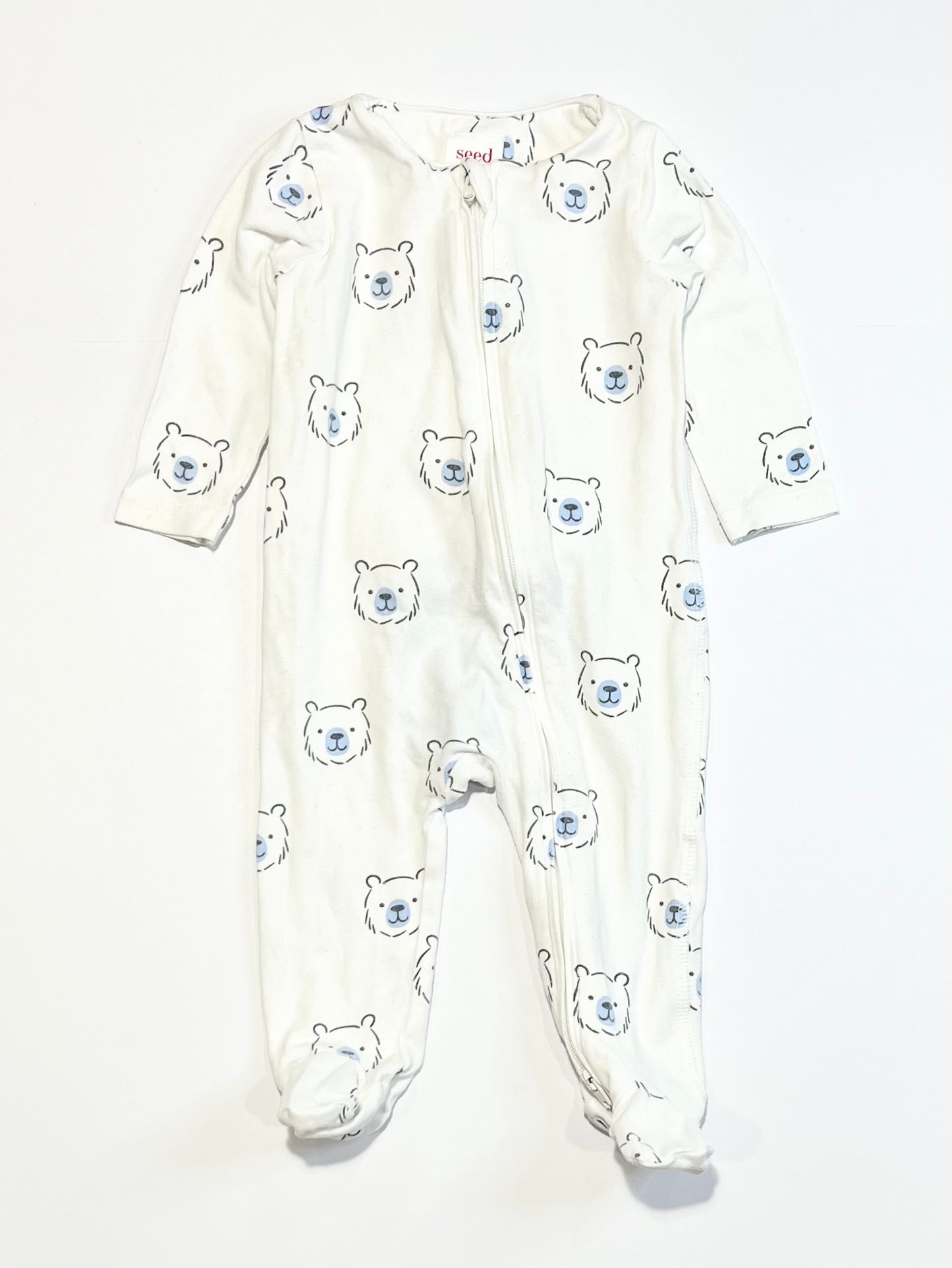 Blue bears zip onesie - Size 000