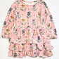 Tiered velour dress - Size 4