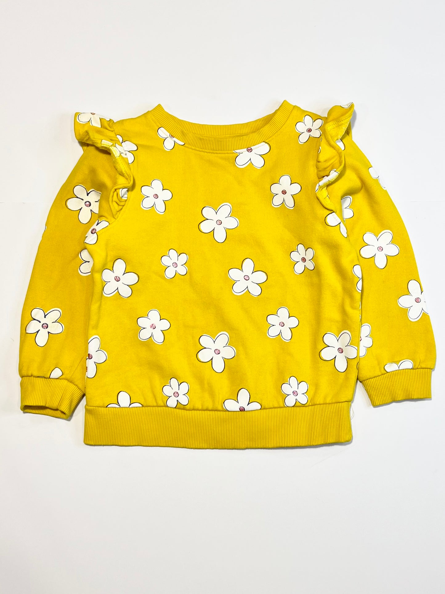 Floral ruffle sweater - Size 4