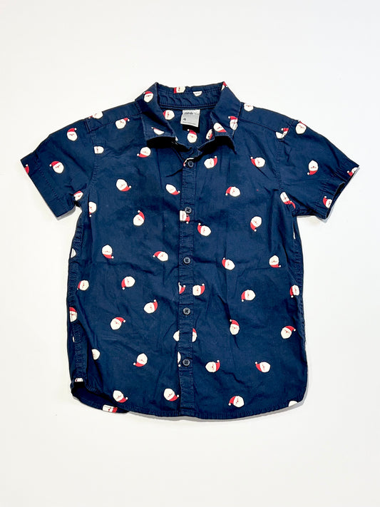 Navy Santa shirt - Size 4