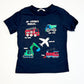Navy vehicles tee - Size 4