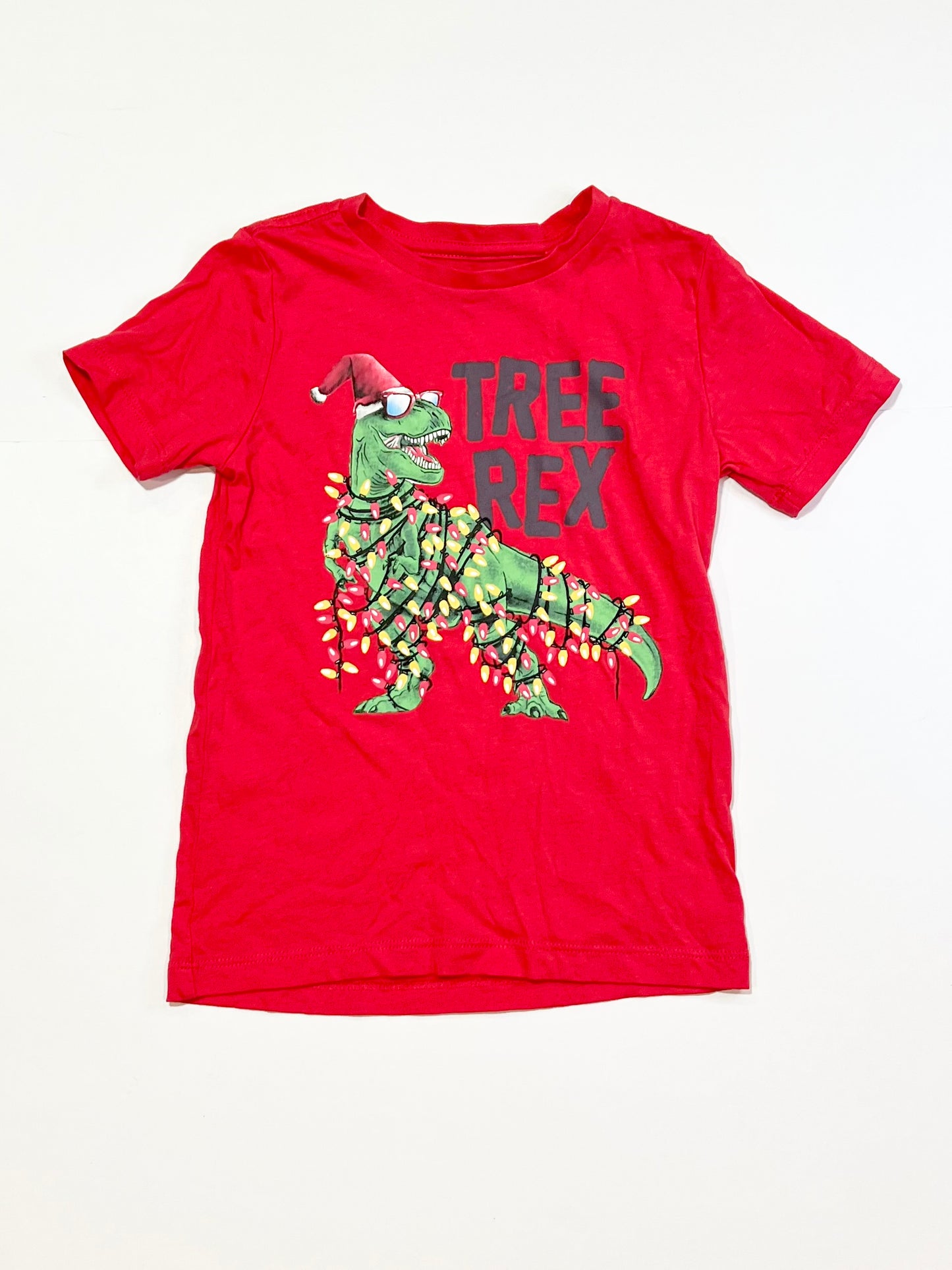 Tree-Rex Christmas tee - Size 4