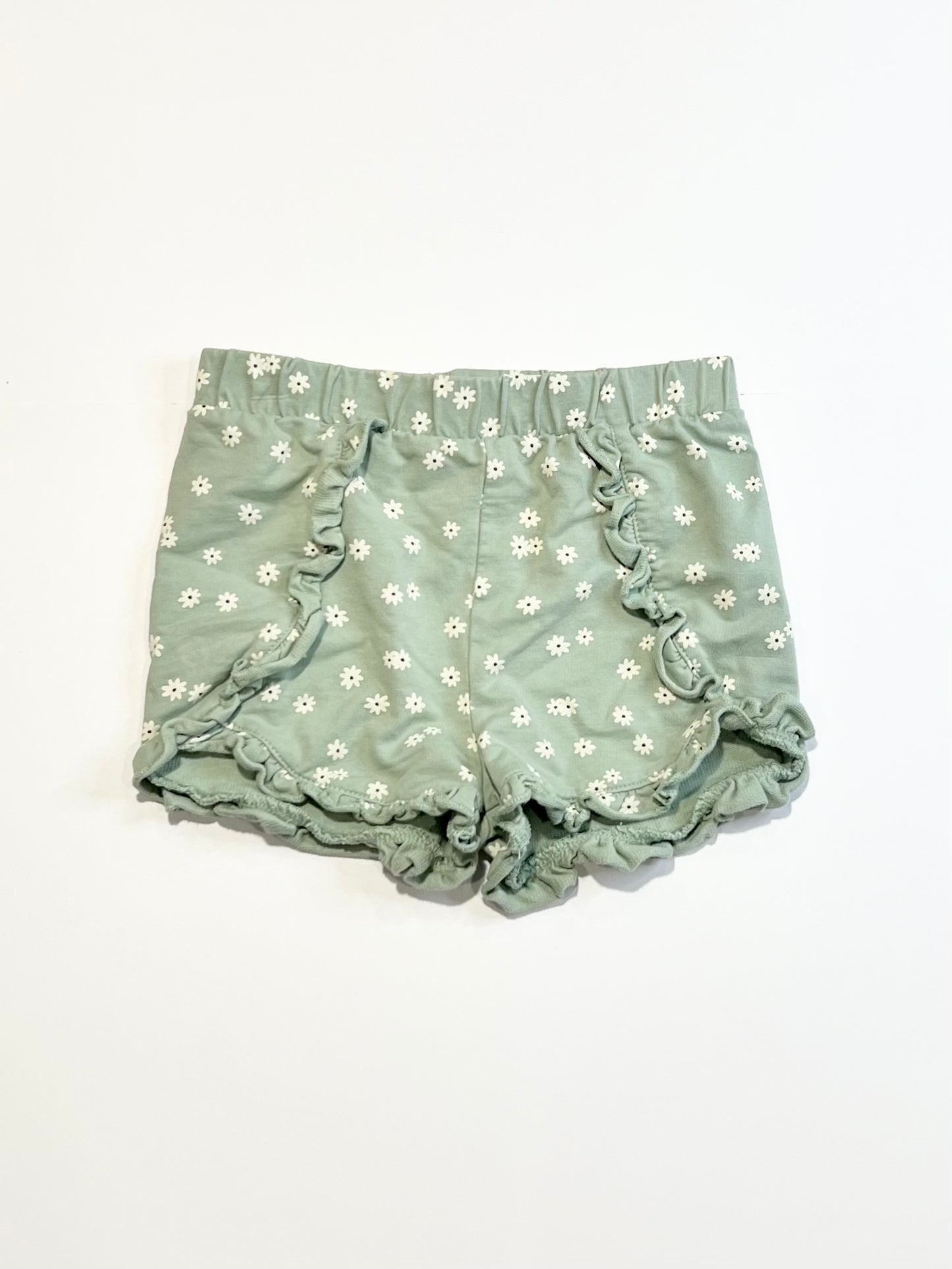 Green floral shorts - Size 4