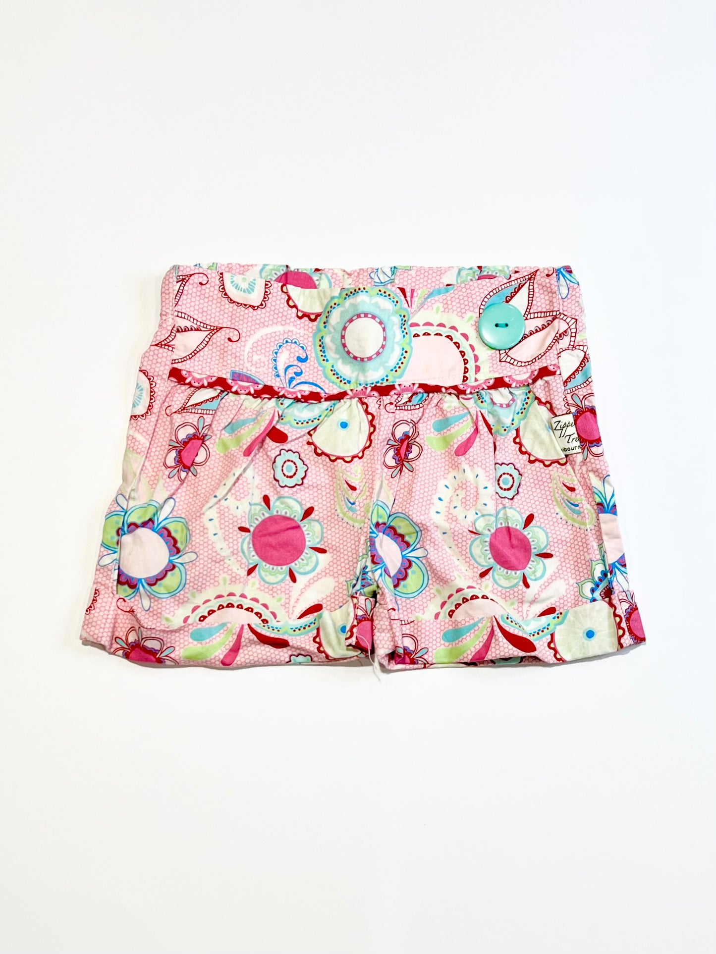 Handmade floral shorts - Size 4
