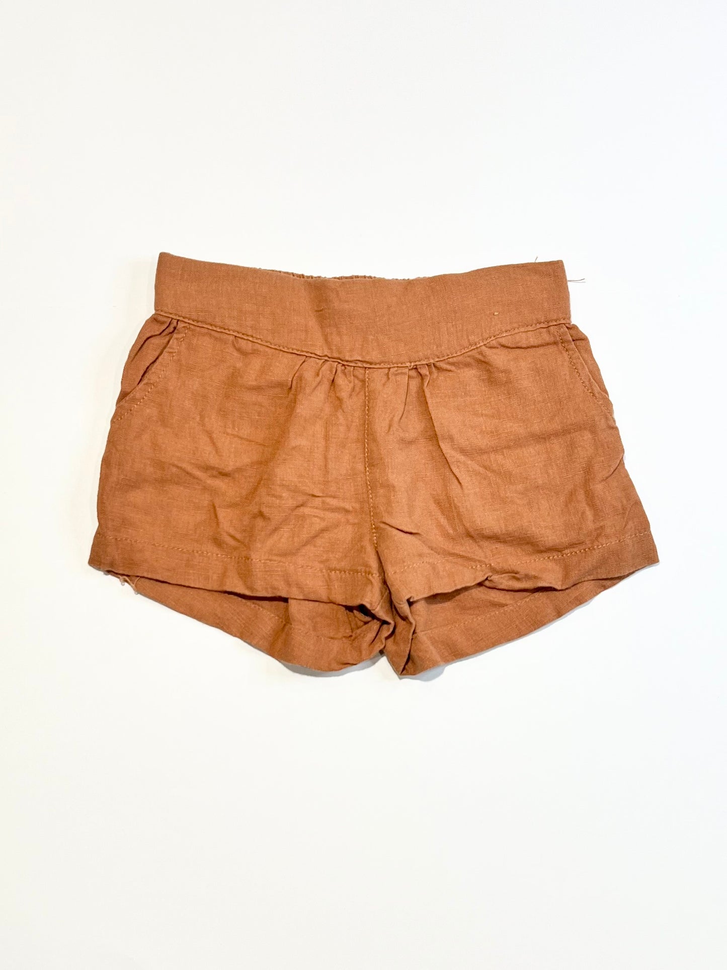 Brown woven shorts - Size 4