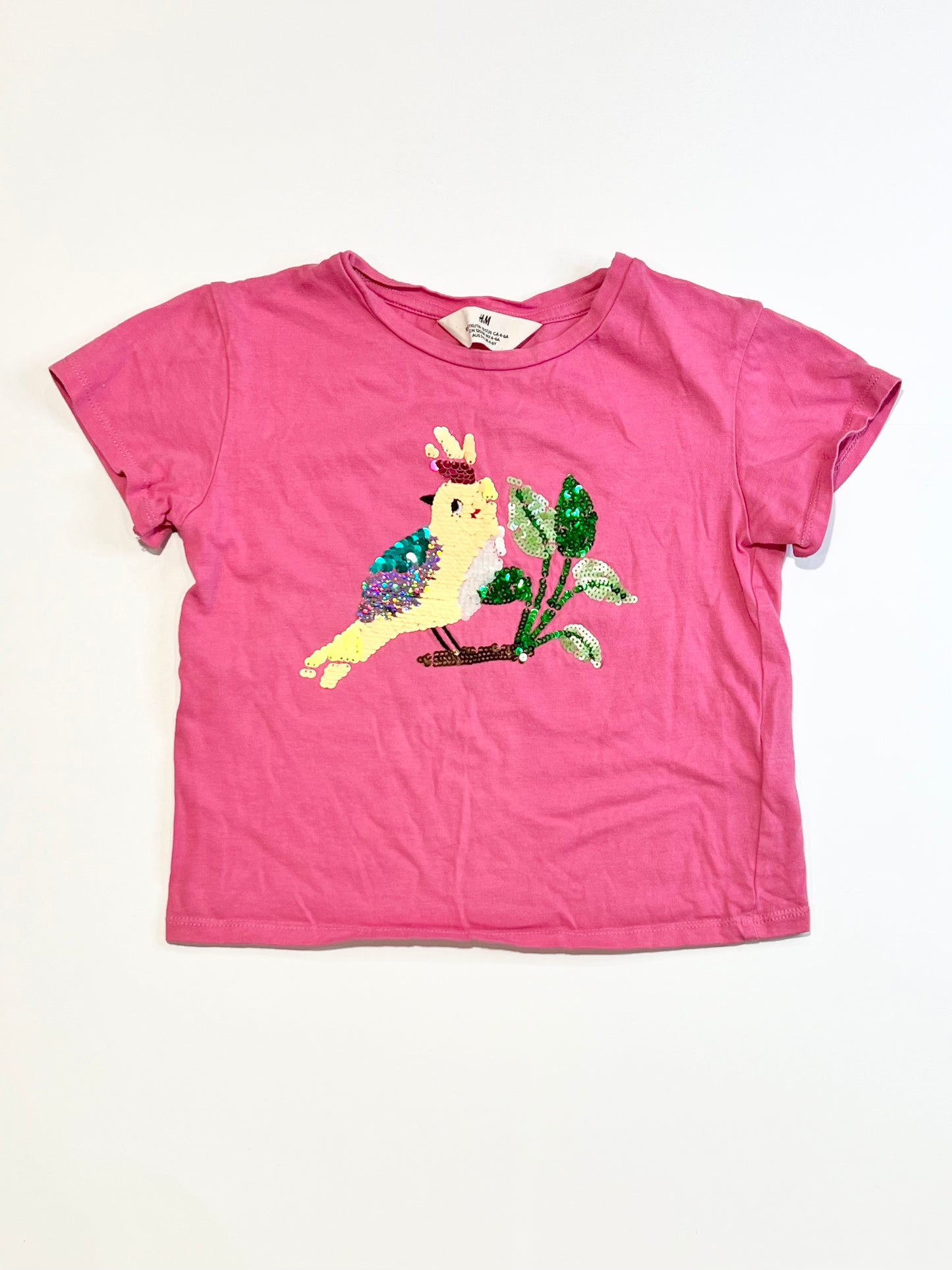 Sequined bird tee - Size 4-6