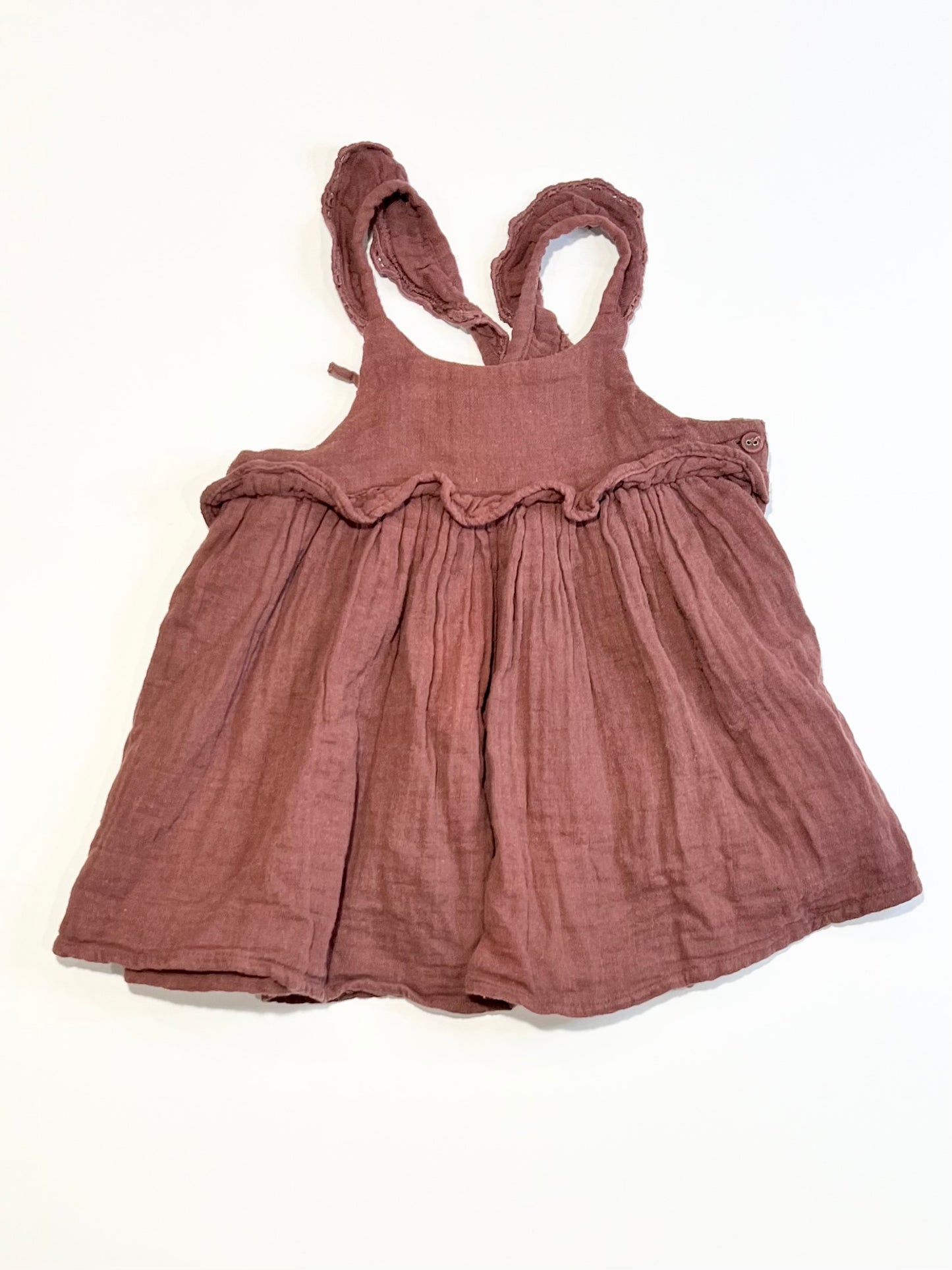 Brown muslin top - Size 4