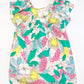 Floral leafy cotton dress - Size 4