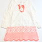White cotton tassel kaftan - Size 4-5