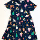 Navy Christmas dress - Size 4