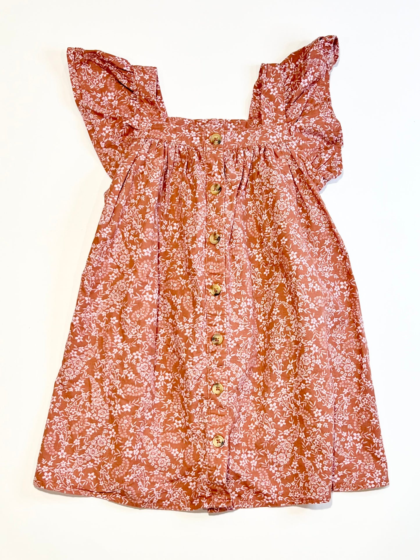 Brown floral dress - Size 4