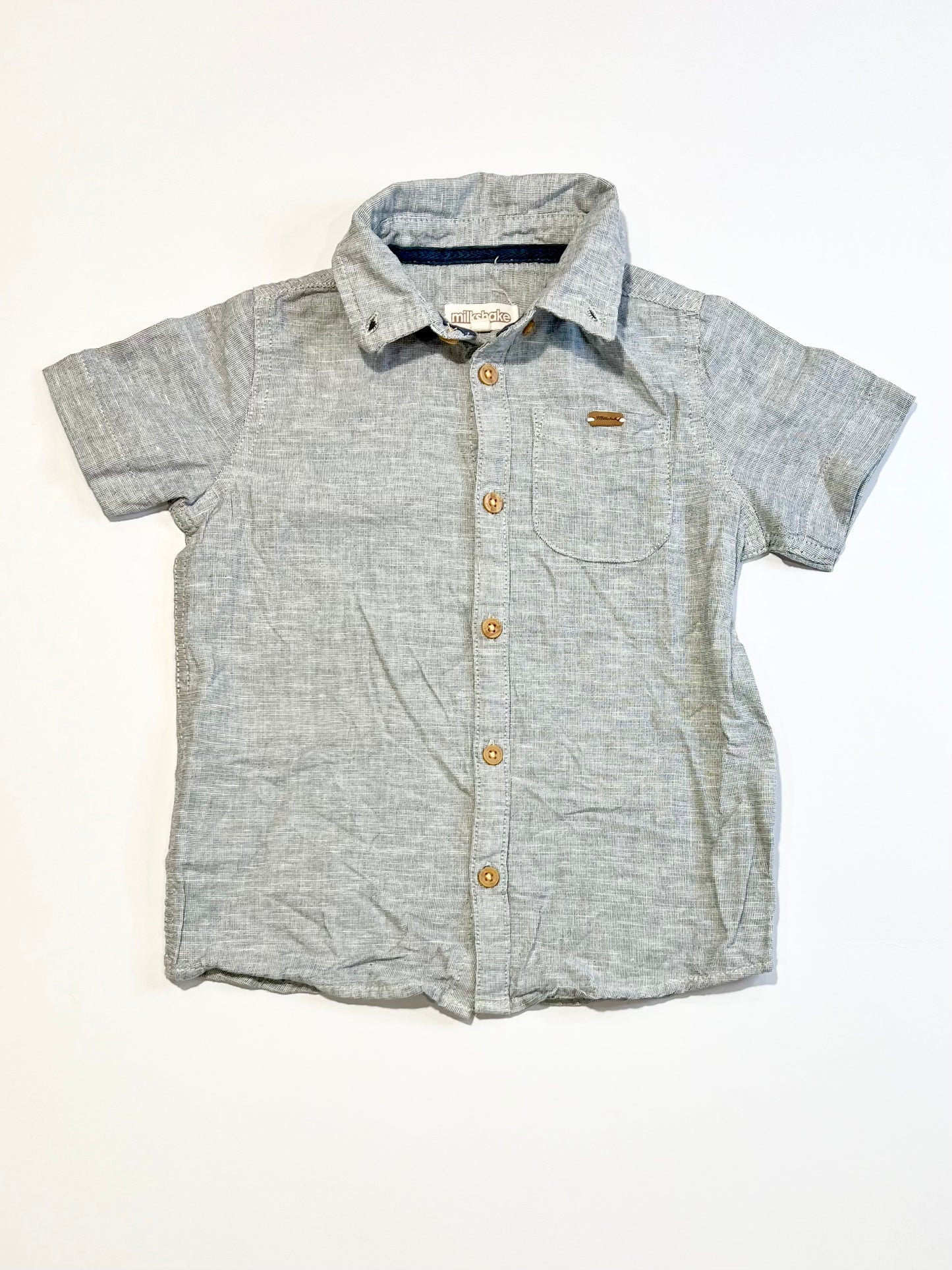 Navy woven shirt - Size 3