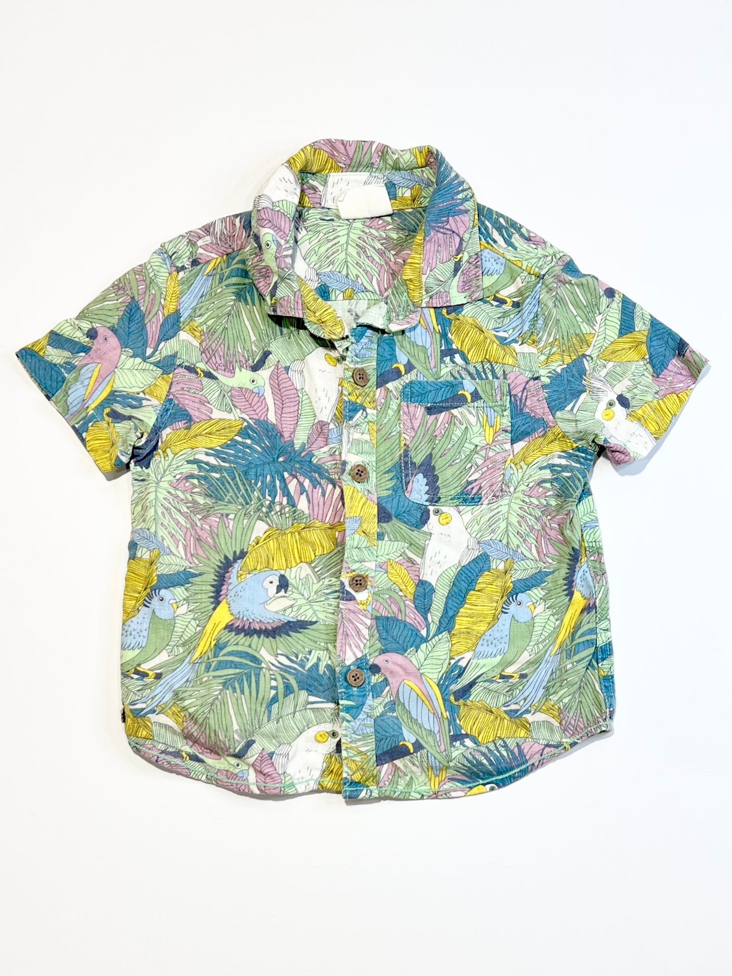 Woven birds shirt - Size 3